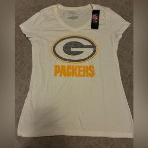 Women’s Fanatics NFL Pro Line Packers White T-Shirt